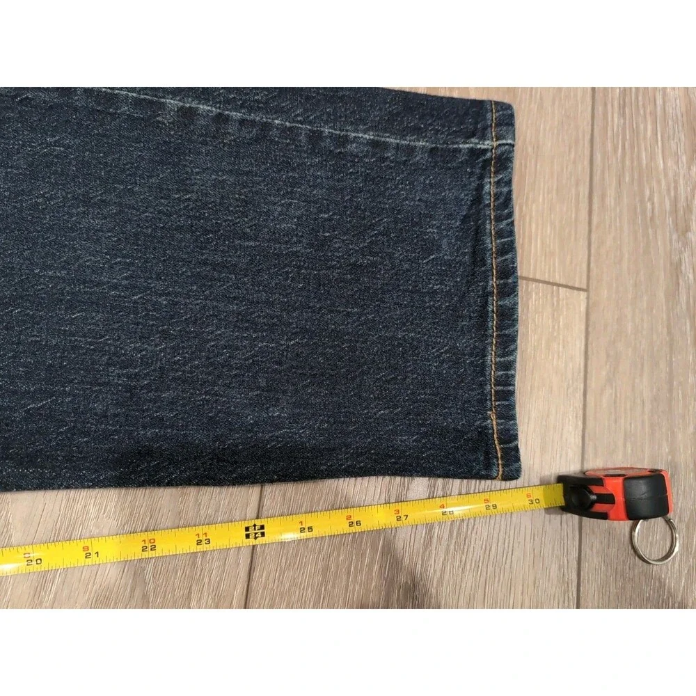 LEVI'S 505 MEN'S BLUE JEANS LOOSE STRAIGHT  STRETCH SIZE 38 X 30 DARK WASH EUC